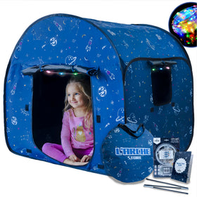 L'Arche sensory tent with LED lights and remote creates a calming, immersive space for kids.