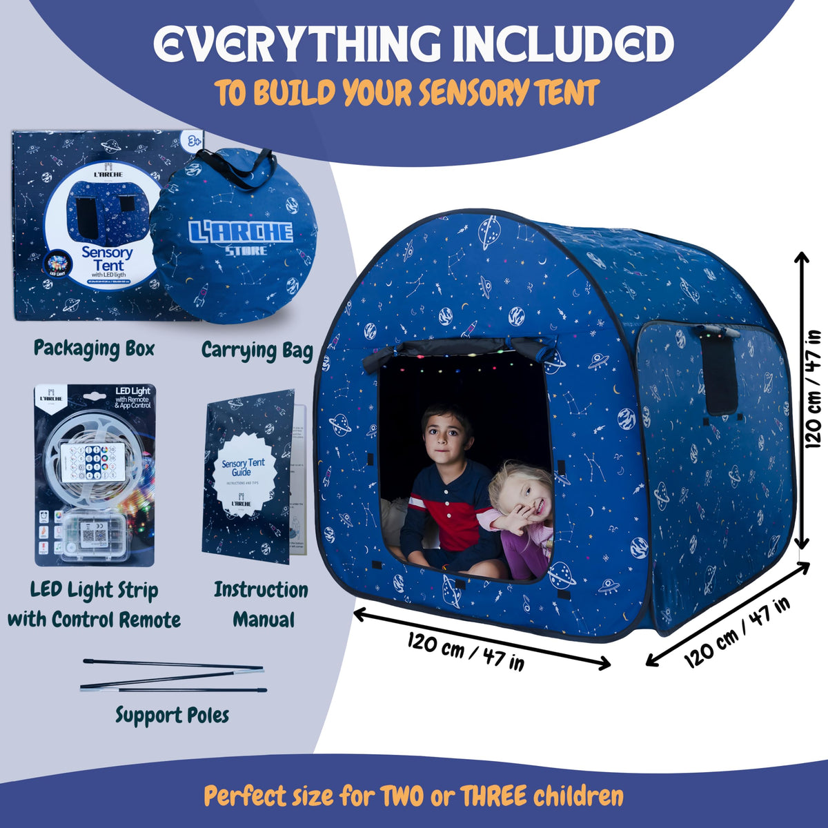 L'Arche sensory tent space theme design sparks imagination during play