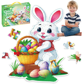 Larchio Easter floor puzzle 45-piece bunny boosts independent play and fine motor skills.