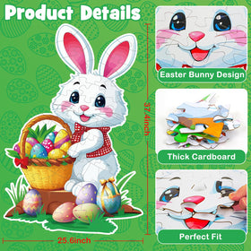 Larchio Easter floor puzzle basket-stuffer; durable pieces for lasting Easter fun.