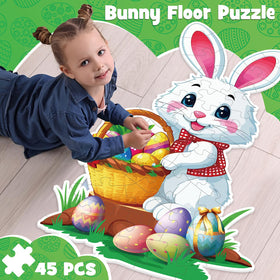 Larchio Easter floor puzzle oversized pieces help little hands assemble easily and build coordination.