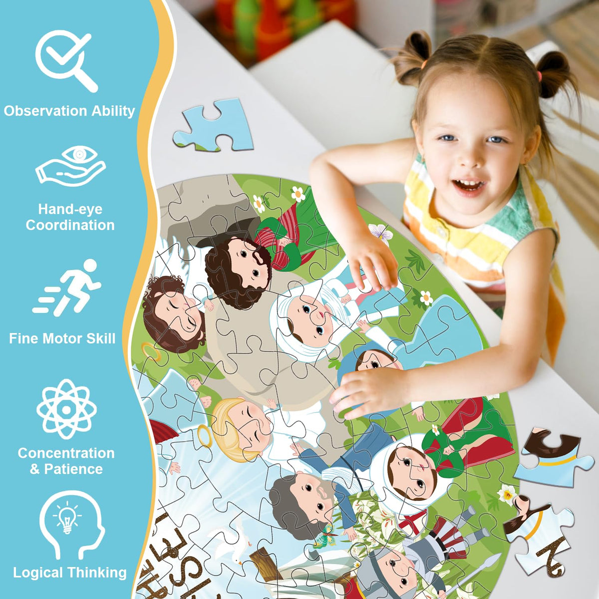 Larchio Jumbo puzzle pieces—easy grip for young builders and confident handling