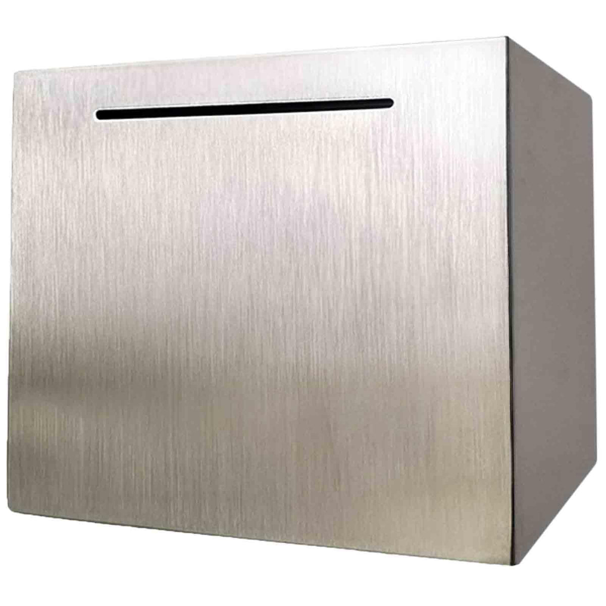 LARCOLO piggy bank metal saving box front view highlights durable construction for long-term savings.