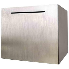 LARCOLO piggy bank metal saving box front view highlights durable construction for long-term savings.