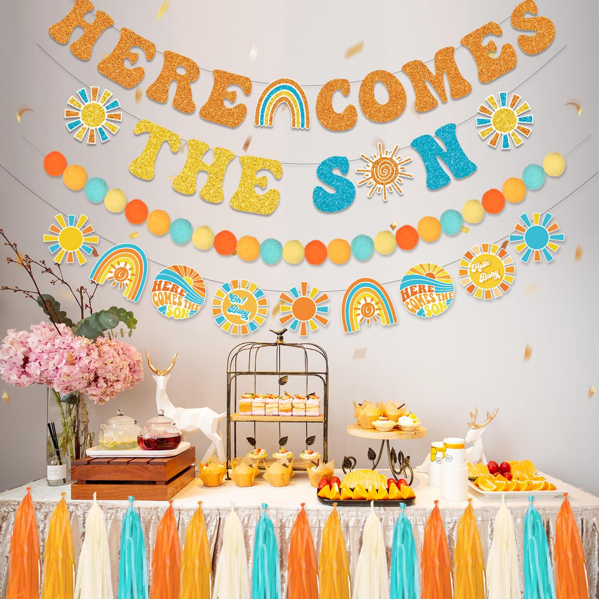 LARRAZABAL tassel banner providing festive texture and movement