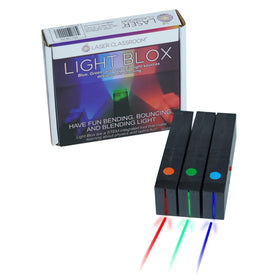 Light Blox three-color LED setup for reflection and refraction exploration.