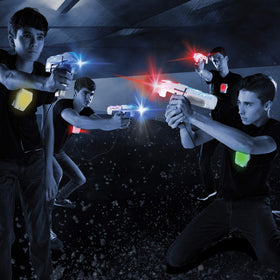 LASER X batteries included for long game sessions.