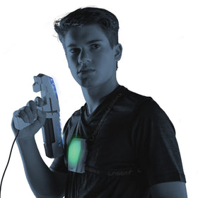 LASER X play outdoors in sun or dark with headset-ready audio.