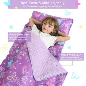 Lasoftan nap mat with removable pillow for simple cleaning.
