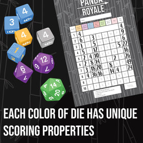Each color in Panda Royale hints at different strategic options and paths to score.