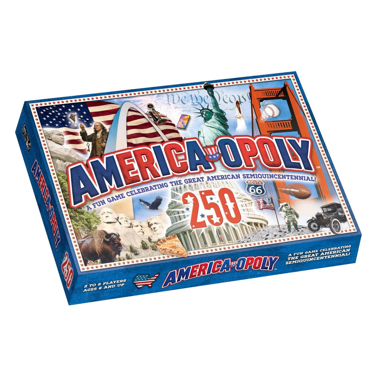Late for the Sky America-Opoly board with durable components for family game night