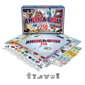 Late for the Sky America-Opoly players enjoying a multi-generational game session
