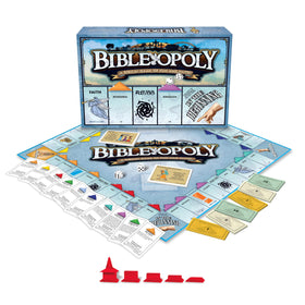 Late for the Sky Bibleopoly bright city markers visualize Bible cities for strategic learning.