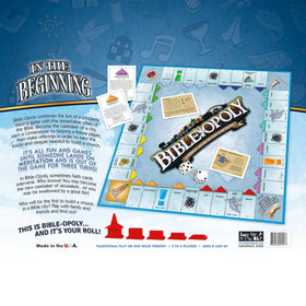 Late for the Sky Bibleopoly box and components offer durable, screen-free family fun.