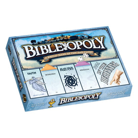 Late for the Sky Bibleopoly wooden church piece enhances cooperative family play.