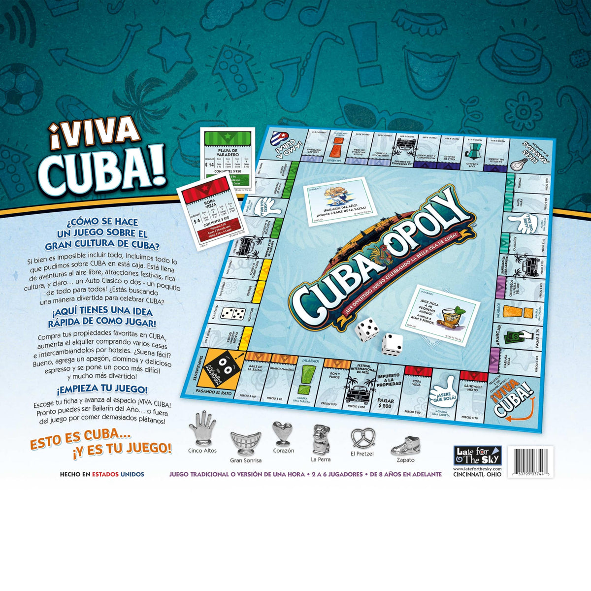Late for the Sky Cuba-Opoly game setup sparks friendly competition among family