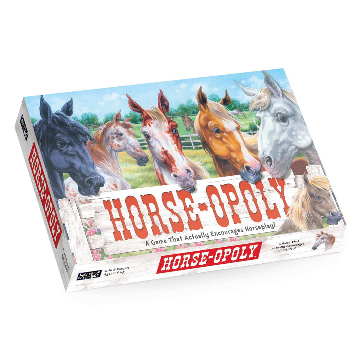 Late for the Sky Horse-Opoly board setup for family play and easy rules