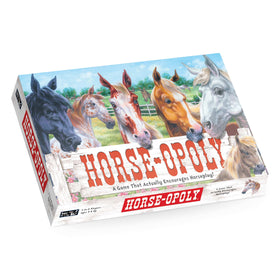 Late for the Sky Horse-Opoly board setup for family play and easy rules