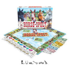 Late for the Sky Horse-Opoly deed cards reveal horse breed facts during play