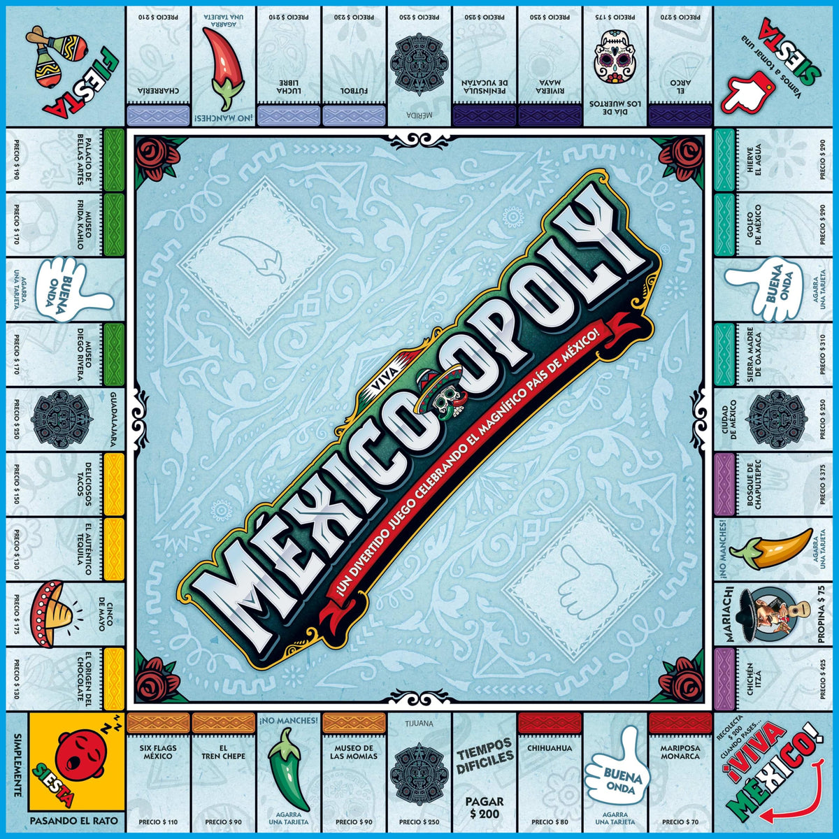 Late for the Sky Mexico-Opoly ranchos and pueblos adding cultural depth and strategy