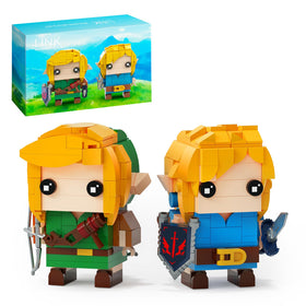 Latephiy BOTW Link Figure Assembly showcases tactile bricks for creative display.