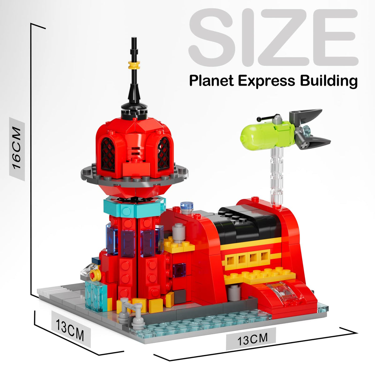 Latephiy Future Planet Express Headquarter close-up pieces for quality build
