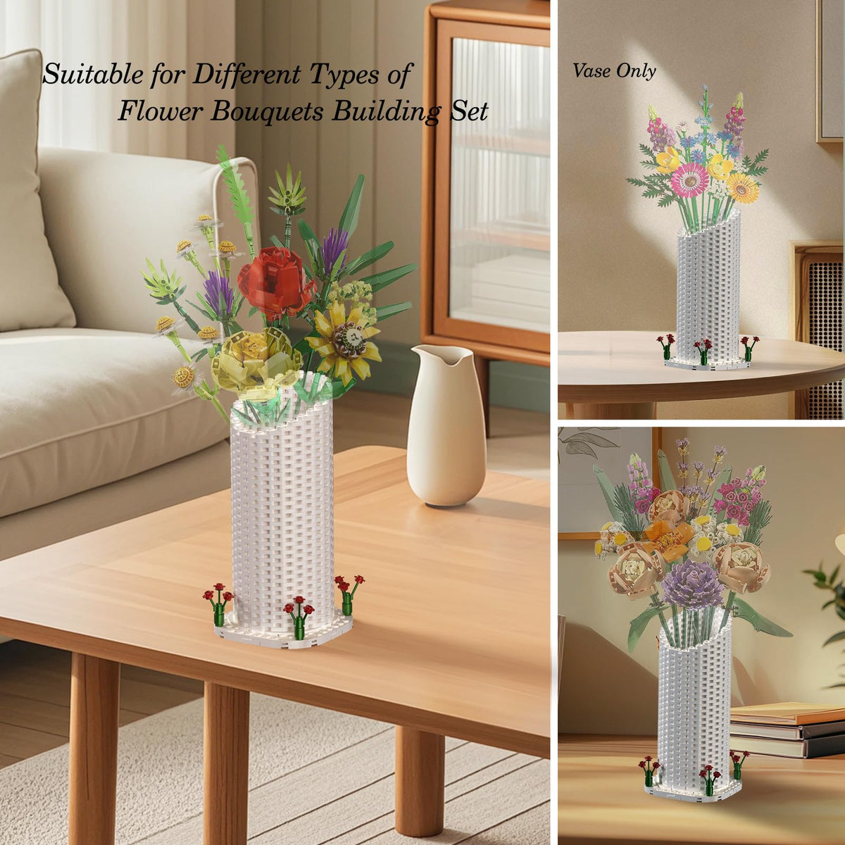 Latephiy vase curved mouth eases arranging stems and adds elegance