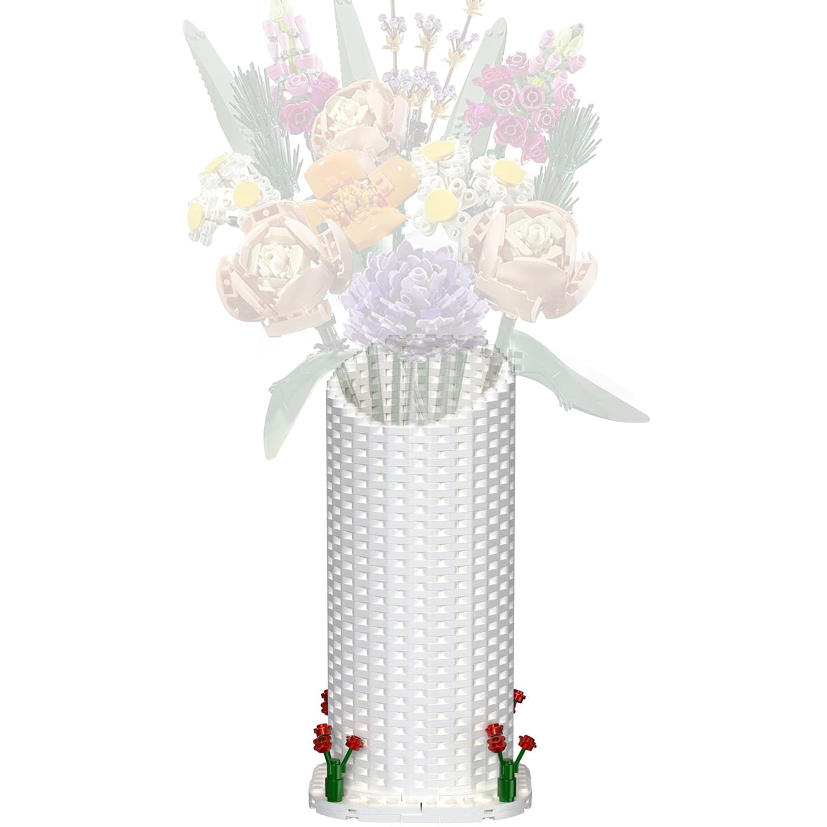 Latephiy Vase Building Set — white vase for roses, versatile bouquet display