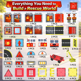 LATI Fire Rescue buildable scene tile for bigger imaginative layouts