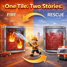 LATI Fire Rescue station tile to build a busy firehouse scene