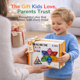 LATI magnetic tiles promote open-ended play and confident exploration.