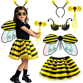 Latocos bee costume wings for girls, lightweight and vibrant for sunny day play