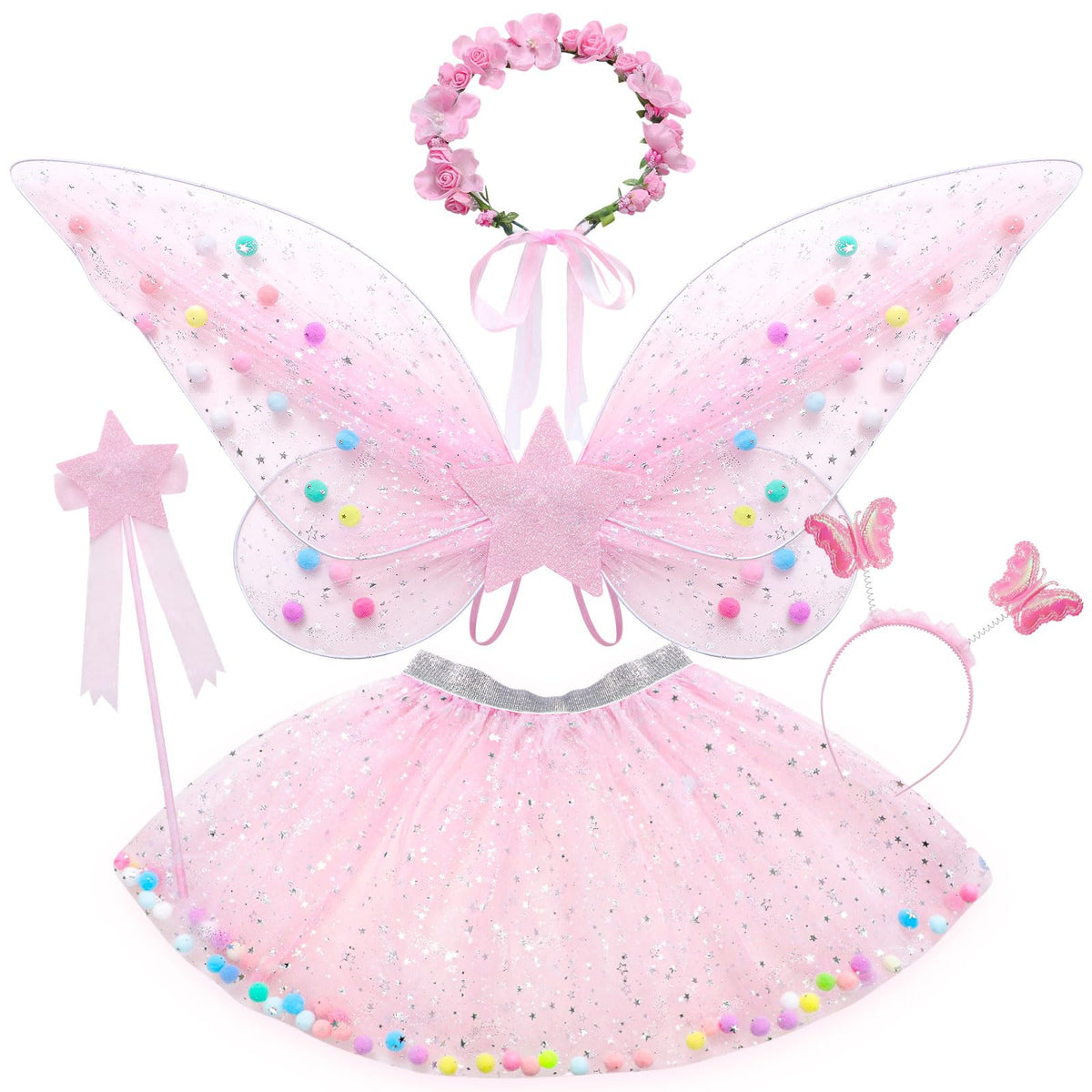 Latocos butterfly wings pink, ideal for imaginative dress-up and photos