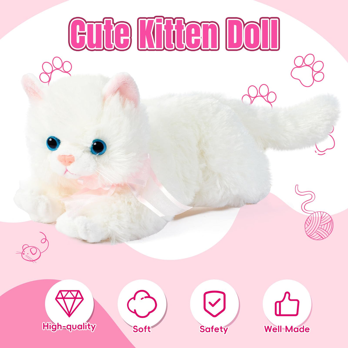 Latocos cat doll patient included for tangible storytelling during play
