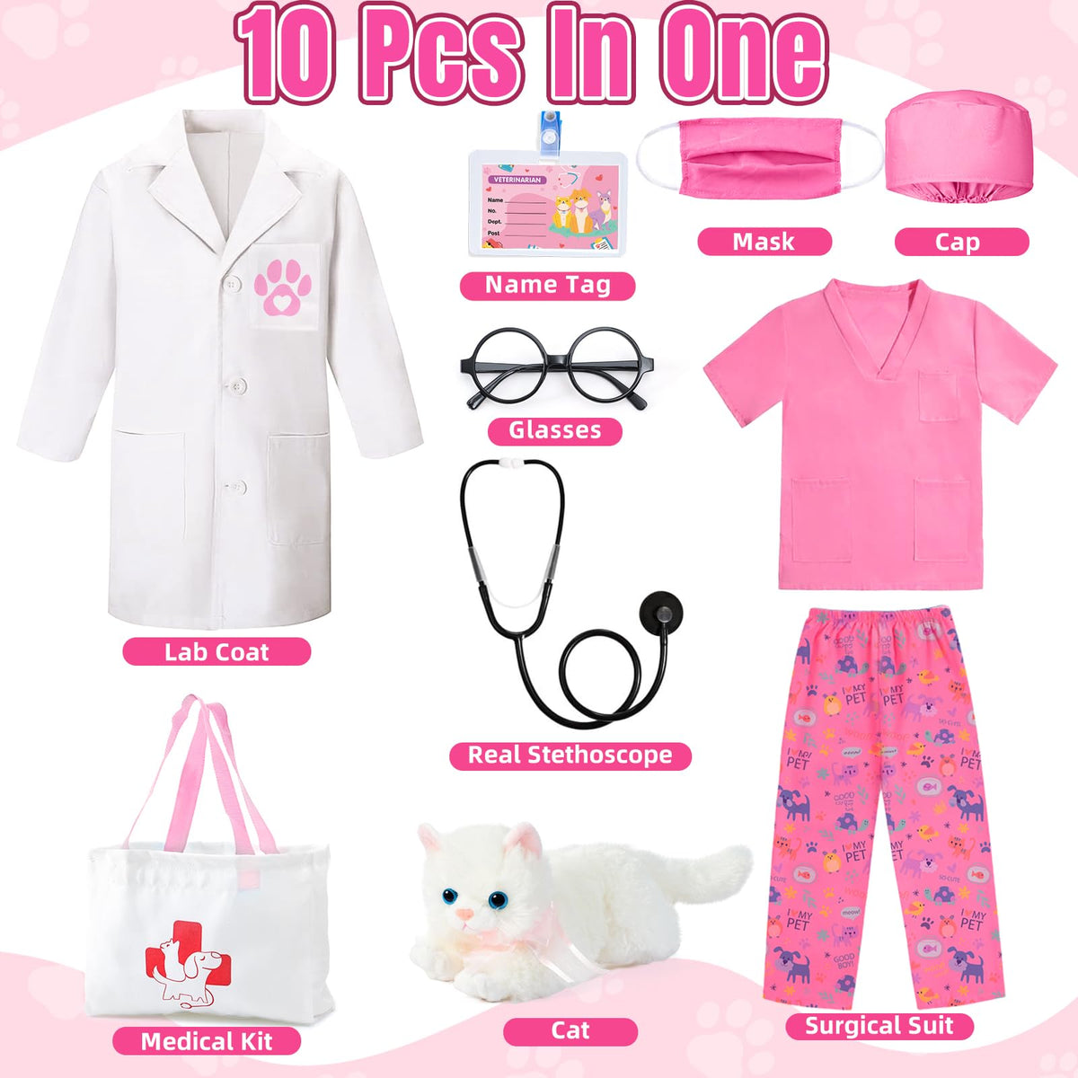 Latocos vet kit stethoscope for realistic role-play and learning