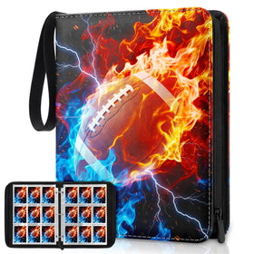 Lattlefnki football card binder seals portable design keeps cards secure during travel
