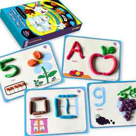 Lattooland alphabet playdough mat tracing letters for early literacy.
