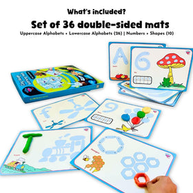Lattooland number playdough mat tracing numbers strengthens early counting skills.