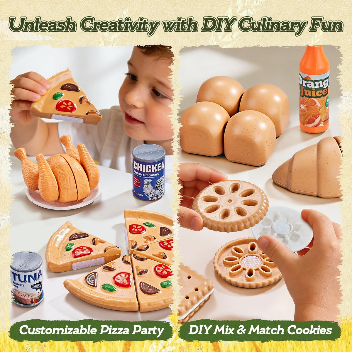 LAUGIGLE croissants and cookies add bakery flavor to pretend stories.