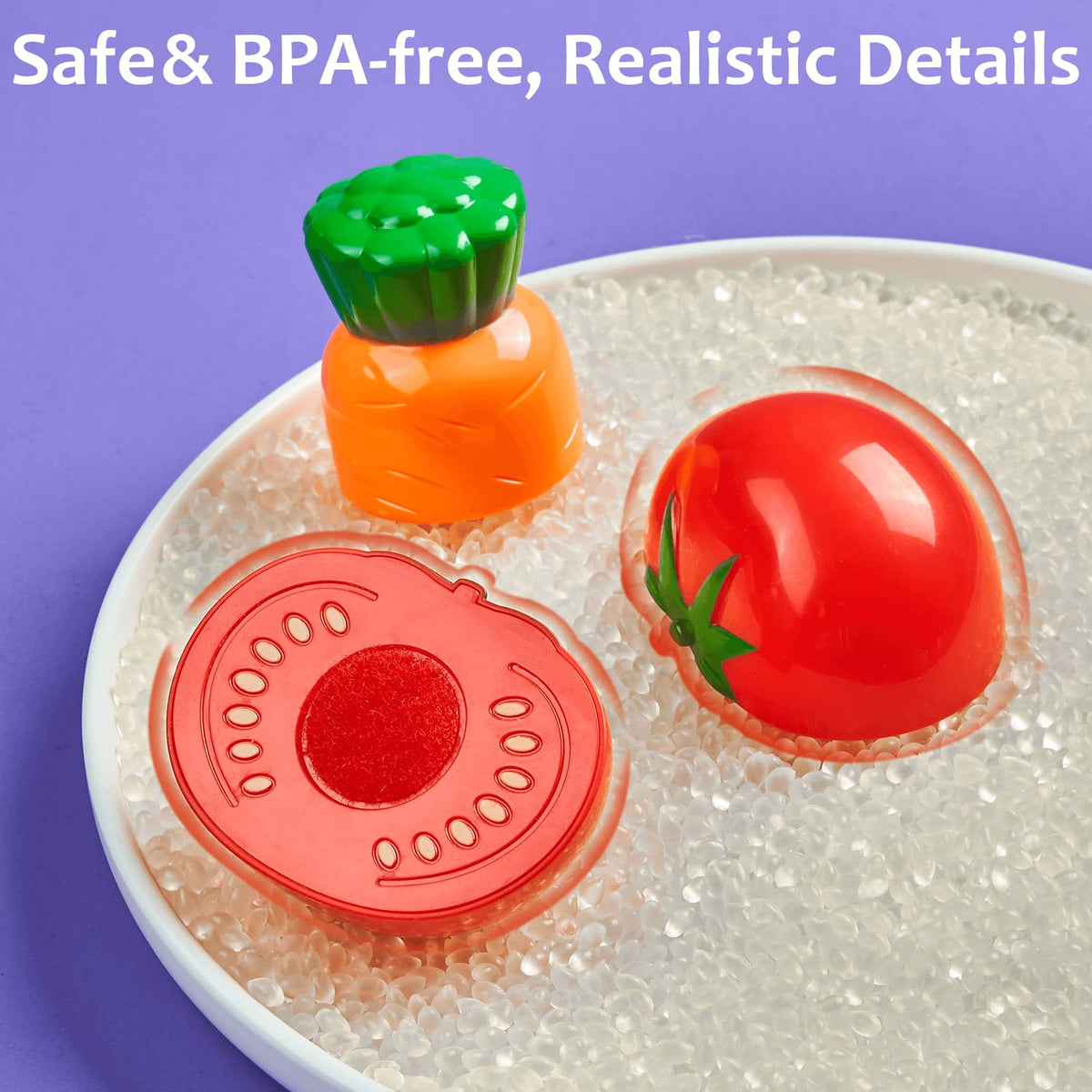 LAUGIGLE pretend-food canned seafood set introduces new textures during pretend meals.