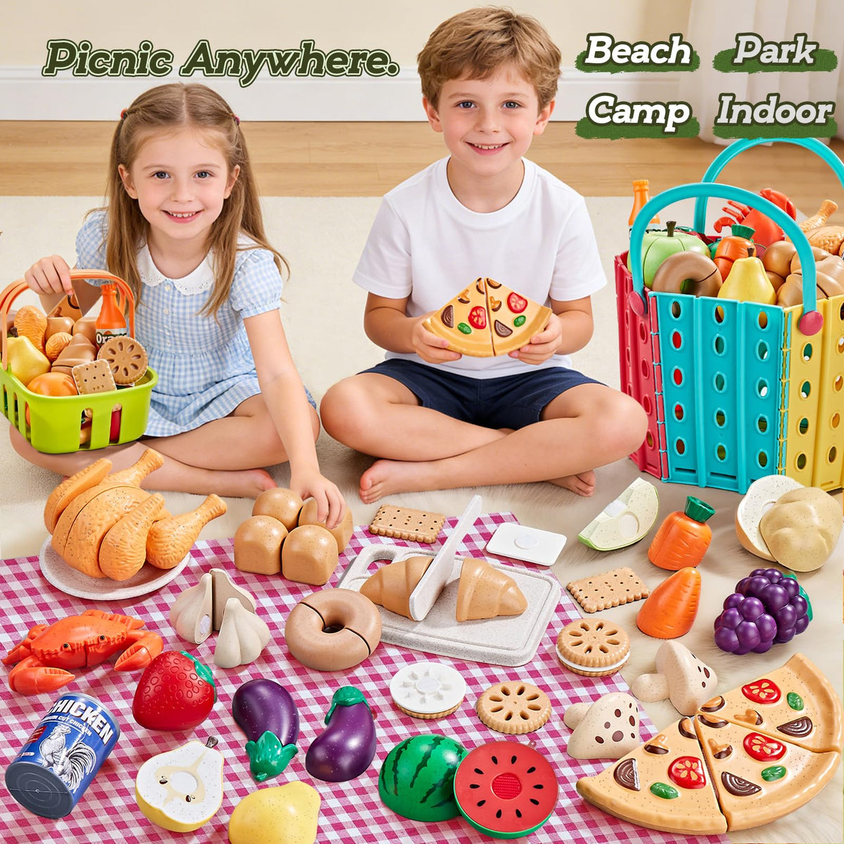 LAUGIGLE realistic pizza for slicing play enhances tactile pretend cooking.