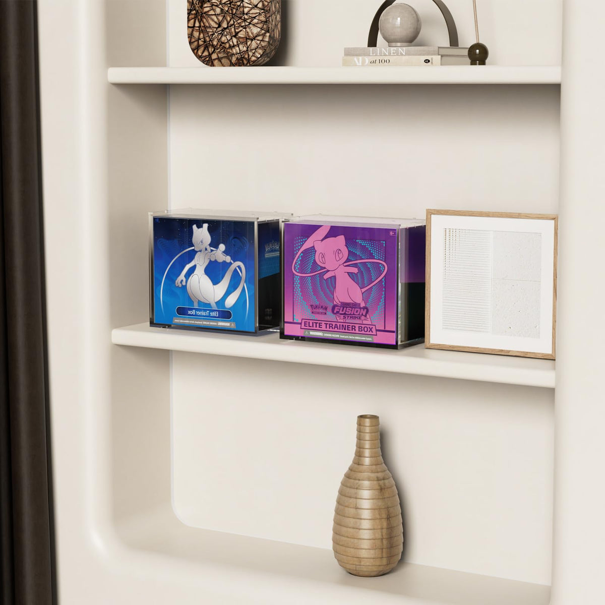 Laumffon clear acrylic case showcases your collection with a premium, dust-free surface.