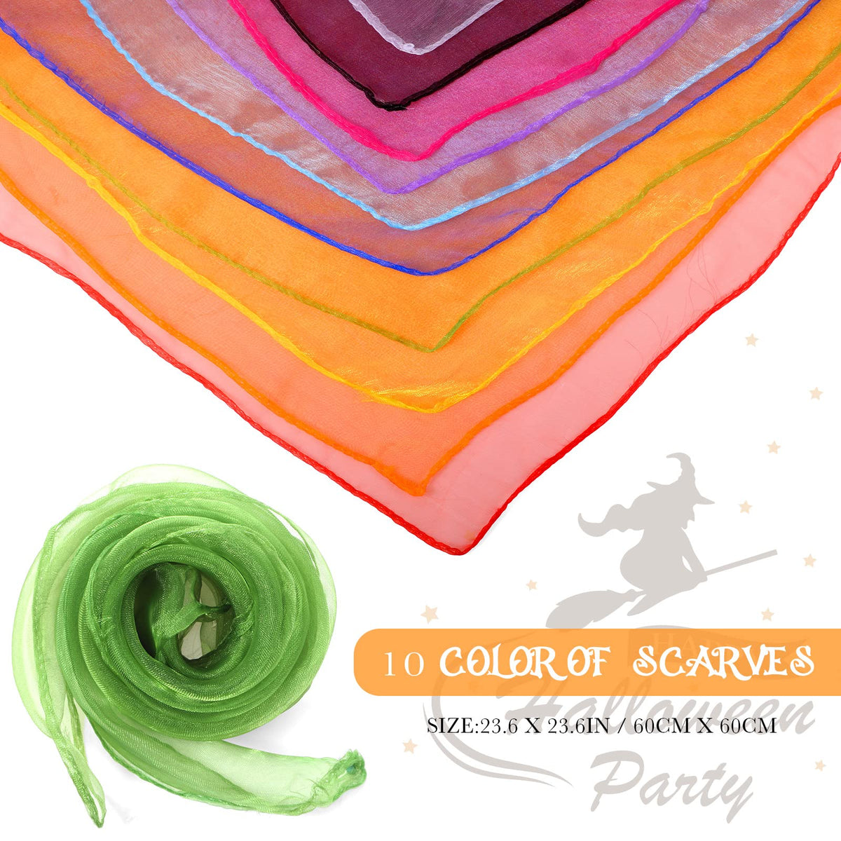 Laumoi colorful scarves made of soft polyester for bold color accents