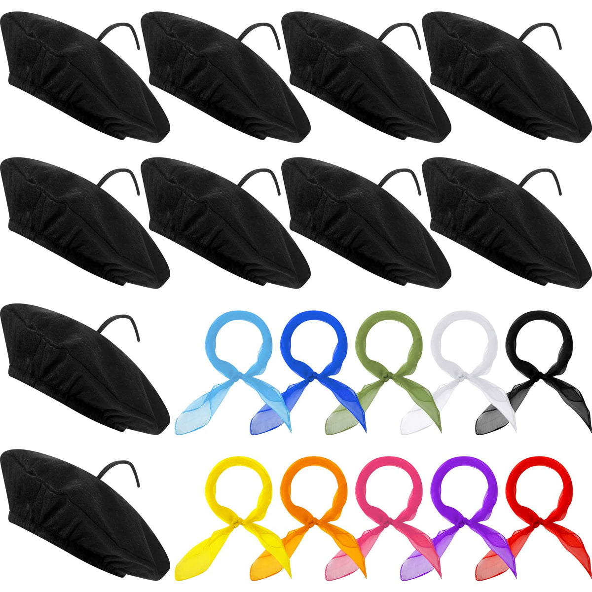 Laumoi Halloween beret set for kids with vibrant colors for cosplay and parties