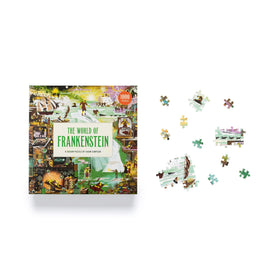 Laurence King World of Frankenstein puzzle box shows sturdy packaging and display-ready form