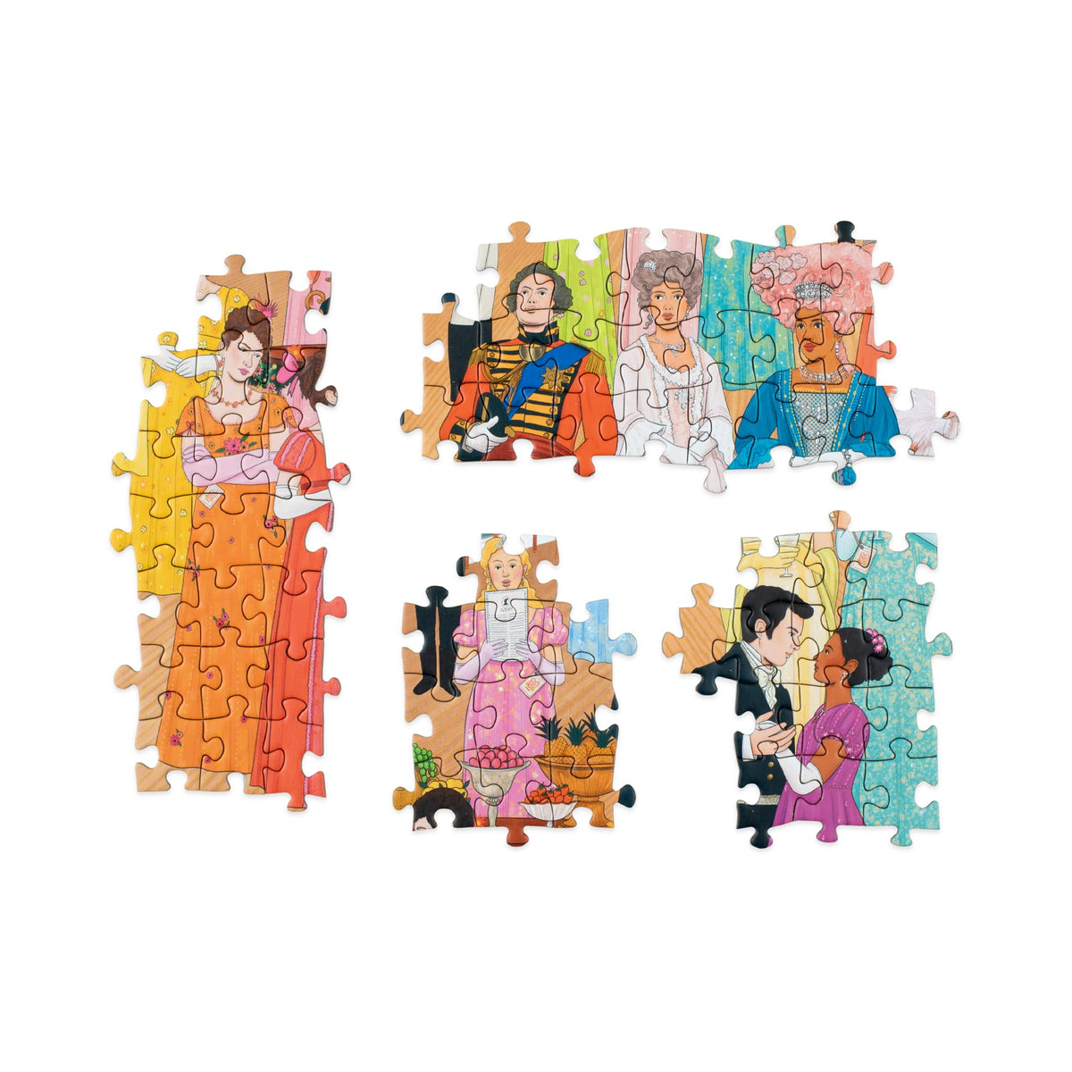 Laurence King Bridgerton puzzle completion-shot highlights the finished piece.