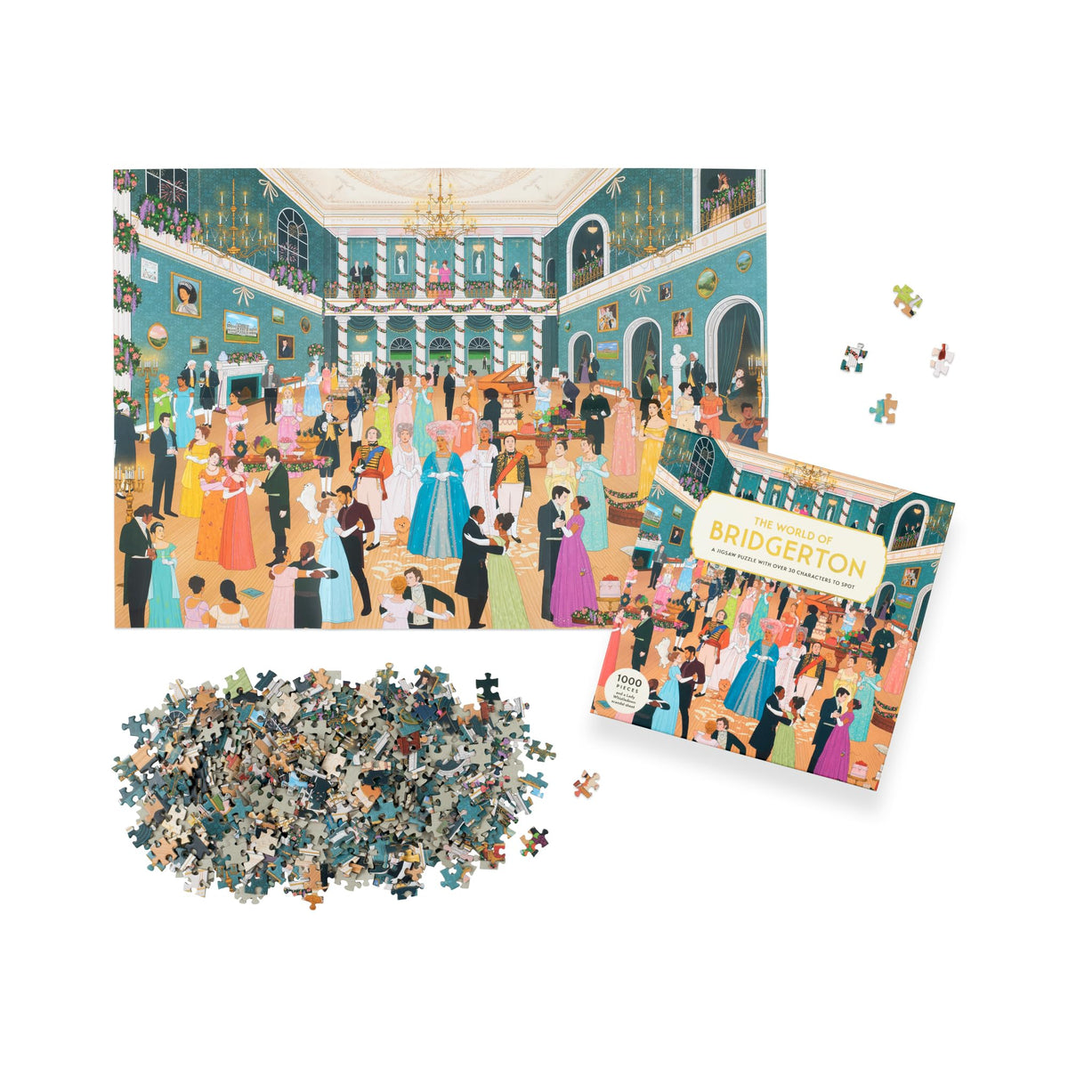 Laurence King Bridgerton puzzle country retreat illustration for relaxing weekends.