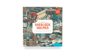 Laurence King World of Sherlock Holmes 1000 piece puzzle illustration shows Victorian London, ideal for quiet evenings.