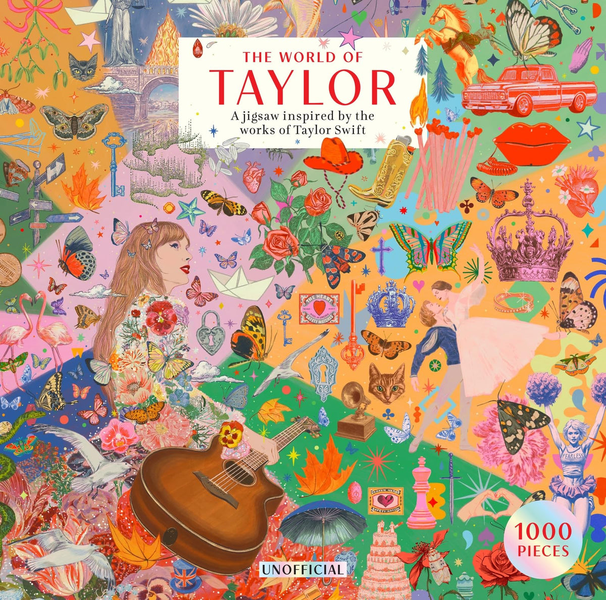Laurence King World of Taylor puzzle illustration for immersive Swiftie storytelling.