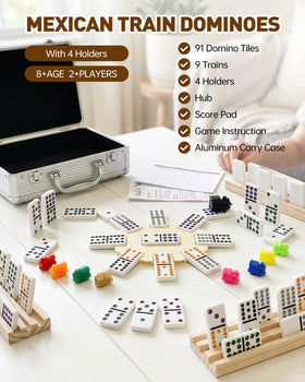 Lavendex wooden racks with anti-slip pads keep tiles upright during lively play